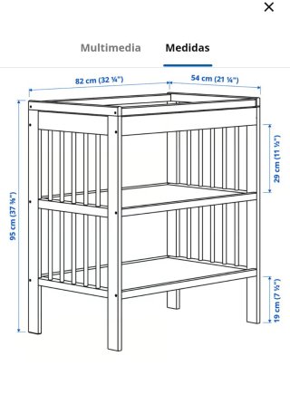 Cambiador Bebé Ikea Gulliver Blanco