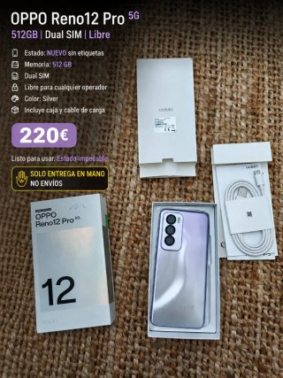 OPPO Reno12 Pro 5G 512GB Dual SIM Plata