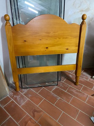 2 Cabezales Madera Pino 90cm