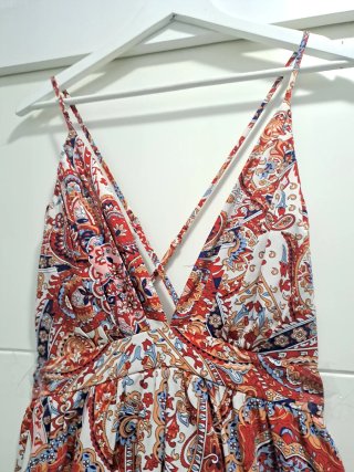 Vestido largo estampado talla M