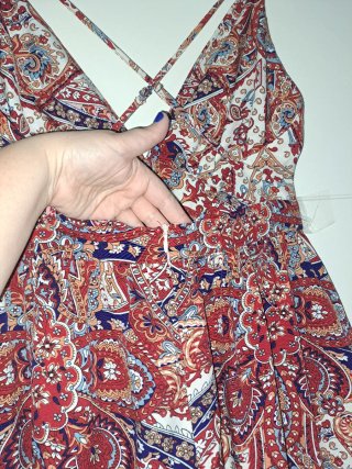 Vestido largo estampado talla M