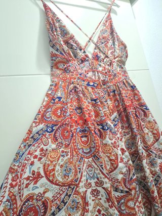 Vestido largo estampado talla M