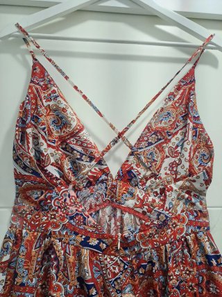 Vestido largo estampado talla M