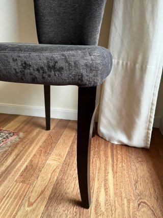 Sillas de comedor de tela y madera