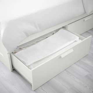 Canapé cama blanco con cajones