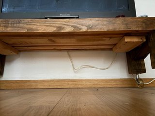 Mueble auxiliar madera con ruedas