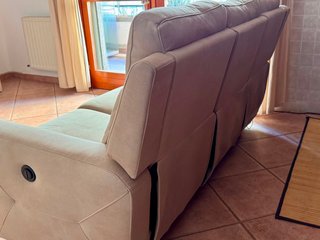 Divano 3 posti recliner elettrico beige