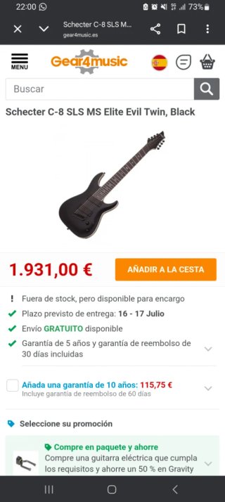 Schecter Evil Twin 8 cuerdas