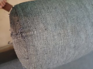 Sillón-cama gris tela