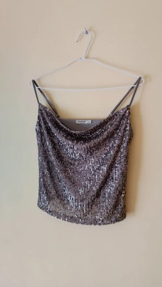 Top lentejuelas Stradivarius