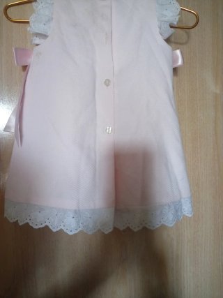 Faldón rosa para Bebé niña,3/M