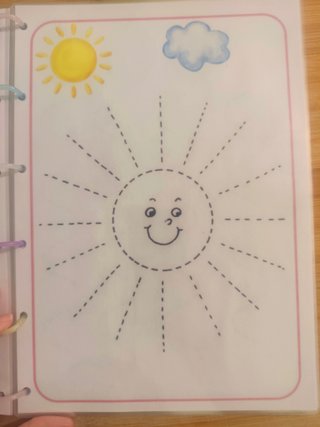 Libro infantil de trazos,plastificado hecho a mano
