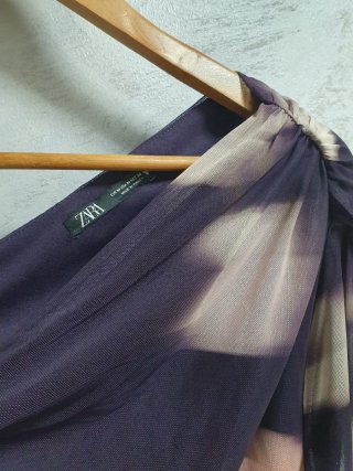 Vestido Zara Morado Talla M