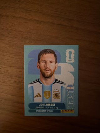 Cromo Messi Mundial 2026 Panini