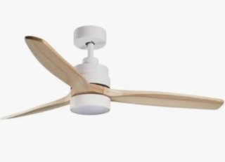 Ventilador de Techo Madera y Blanco