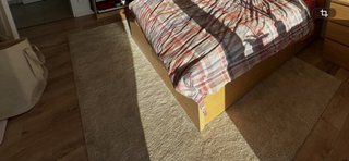 Alfombra beige de tela suave - STOENSE