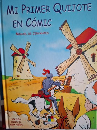Cómic infantil de donde quijote de la mancha
