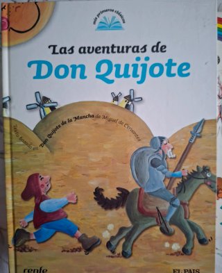 Cómic infantil de donde quijote de la mancha
