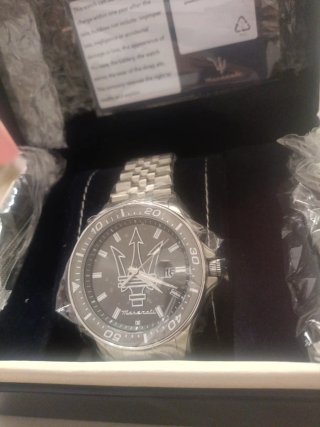 Reloj Maserati Sfida Plateado Nuevo