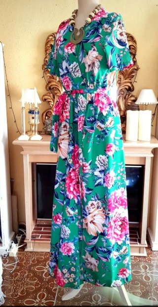 Vestido largo estampado floral