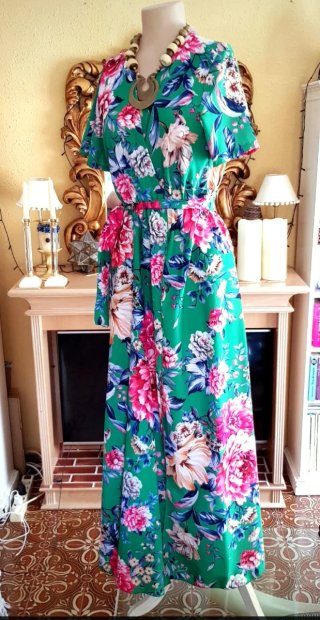 Vestido largo estampado floral