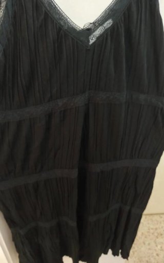 Vestido Zara Negro Encaje Tirantes Talla M Nuevo