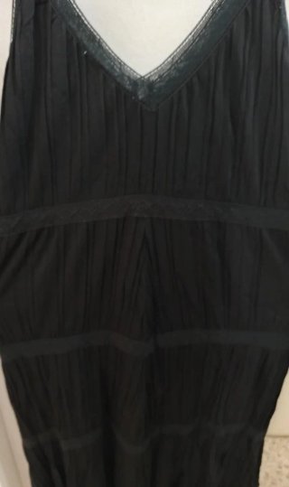 Vestido Zara Negro Encaje Tirantes Talla M Nuevo