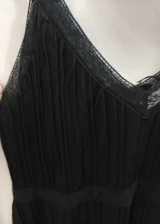 Vestido Zara Negro Encaje Tirantes Talla M Nuevo