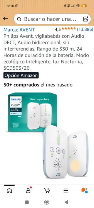 Philips Avent SCD503 - Vigilabebés DECT