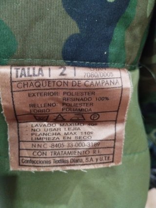 Chaqueta militar camuflaje