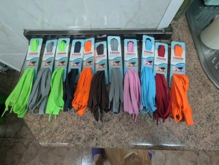 Lote 11 pares cordones zapatos colores