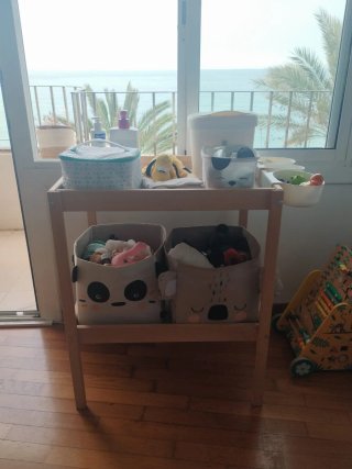 Cambiador Bebé Ikea SNIGLAR haya/blanco 53x82x87cm