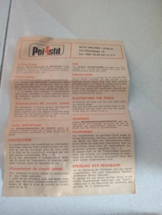 Pista Polistil 1977 con 2 macchinine