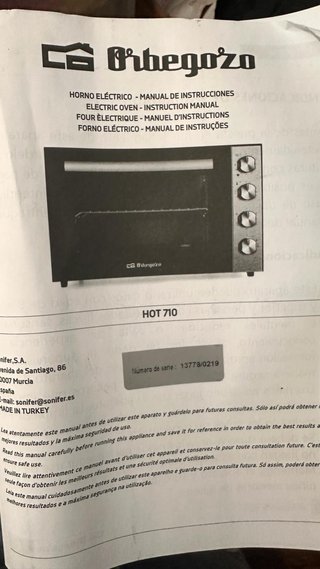 Horno Eléctrico Orbegozo HOT 710