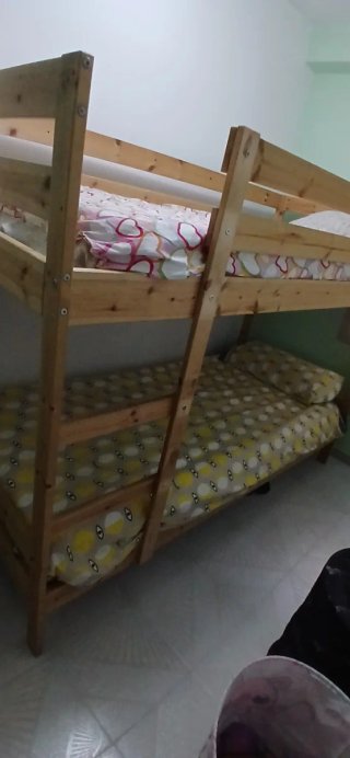 Cama litera madera pino natural
