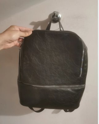 Zaino eco pelle  unisex nero ecopelle uomo donna