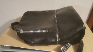 Zaino eco pelle  unisex nero ecopelle uomo donna