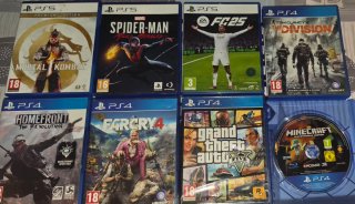 Consola PS5 con 1 Mando y 8Juegos