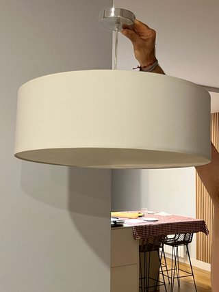 Lámpara de techo Ikea tela y metal