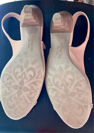 Zapatos Hispanitas Peep-Toe Piel Rosa Nude