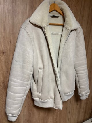 Chaqueta Zara borrego/ante beige