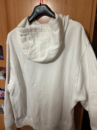 Sudadera Nike Blanca con Logo Naranja