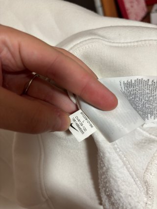 Sudadera Nike Blanca con Logo Naranja