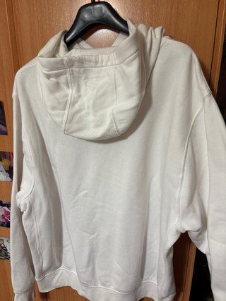 Sudadera Nike Blanca con Logo Naranja