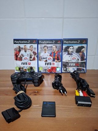 Consola PS2 Fat Negra Completa + Extras ORIGINALES