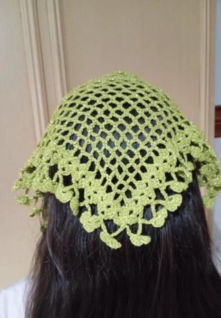 Bandana uncinetto cotone e lurex