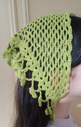 Bandana uncinetto cotone e lurex