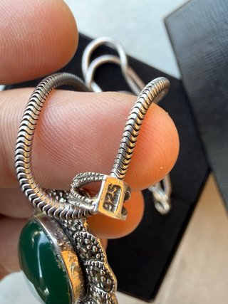 Collana Argento 925 Agata e Marcasiti