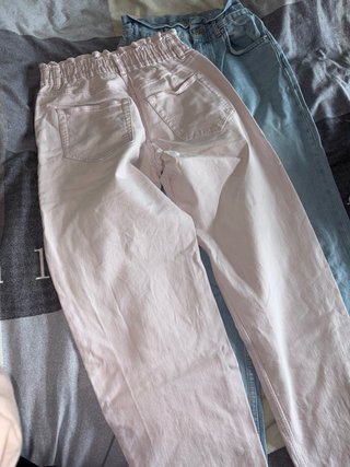 Set Pantaloni Baggy Bershka Blu/Rosa