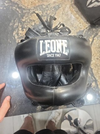 Casco Leone Cuero con Barra • talla M/S •Cuero